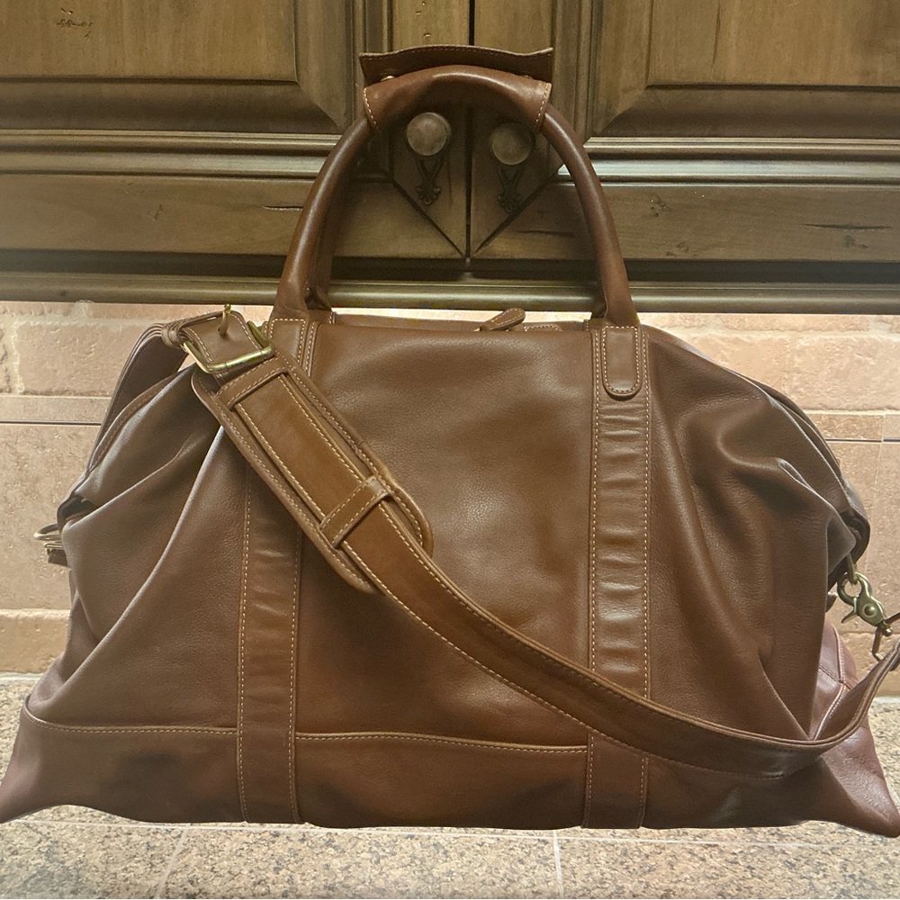 COACH Brown Leather Travel Bag